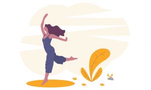 Illustration of a woman exercising